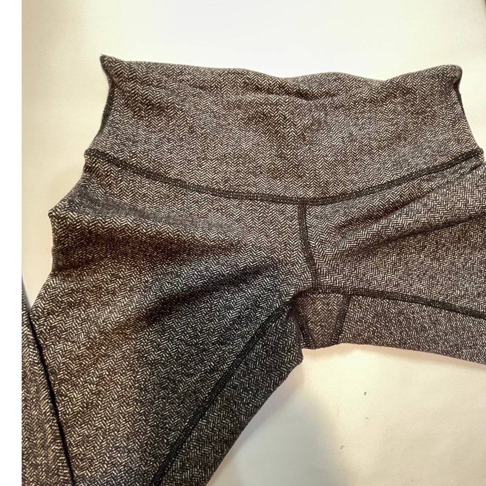 Lululemon Wunder Under Leggings Herringbone Dark Grey High Rise Active SZ 4 $98 - Picture 4 of 12